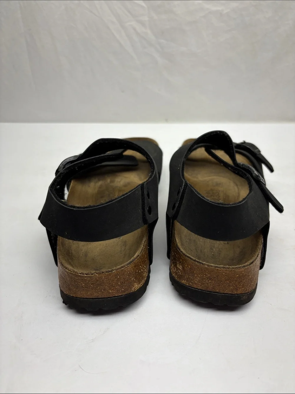 Birkenstock Black Dual-Strap Women’s Sandals with Buckles, SZ 9, box 43